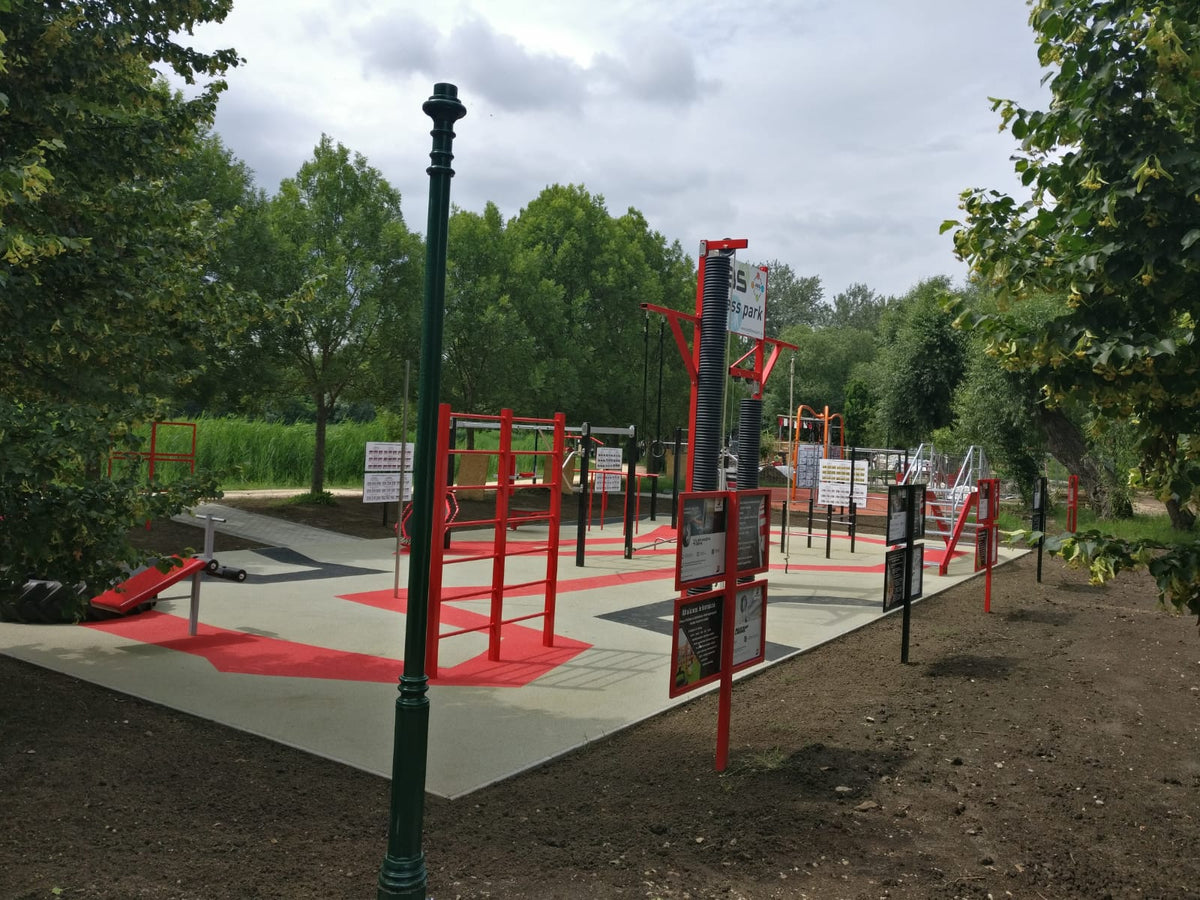 Tatabánya · Csónakázó-tó ABS Fitness Park – megvalósult park, 1. fénykép
