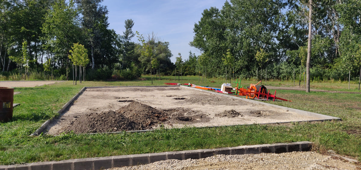 Börcs · ABS Fitness Park – kivitelezési folyamat, 1. dokumentált fázis