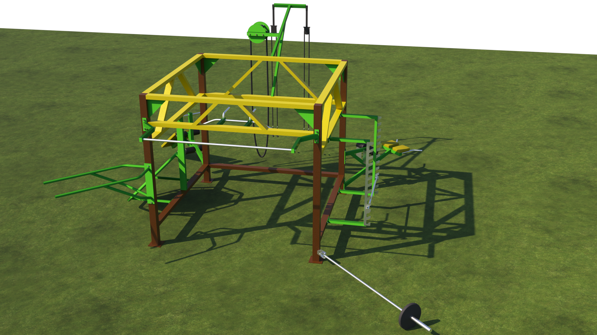 FitPark® 80 m² – Önállóan Megálló Komplett Kültéri Fitnesz Park 10 Eszközzel