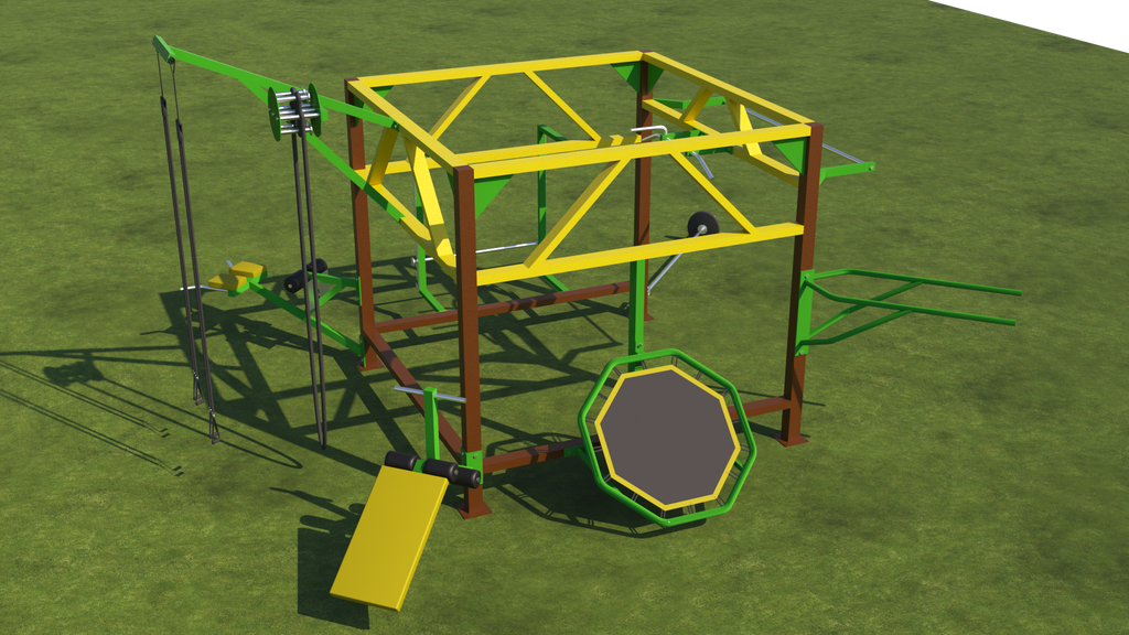 FitPark® 80 m² – Önállóan Megálló Komplett Kültéri Fitnesz Park 10 Eszközzel