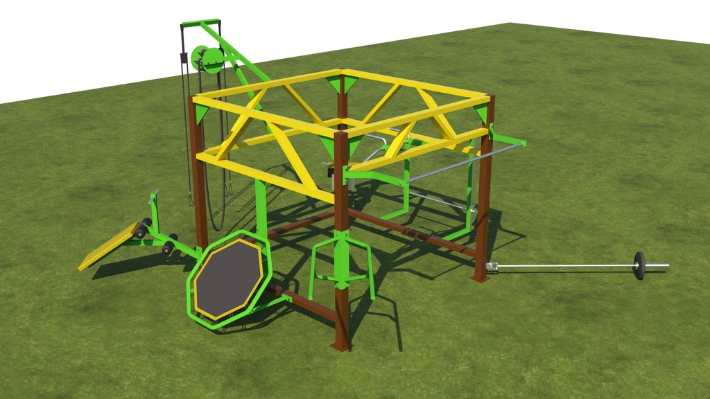 FitPark® 80 m² – Önállóan Megálló Komplett Kültéri Fitnesz Park 10 Eszközzel